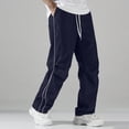 thumbnail image 2 of Mgmyaa Men's Flat Front Sports Pants With Drawstring Elastic Waist Stretchable Adjustable Straight Leg Full Length Soft Lightweight For Jogging, 2 of 8