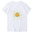 thumbnail image 4 of ZQUUVOU Womens T-Shirts Printed Crew Neck Short Sleeved Summer Casual Tops(White,3XL), 4 of 4