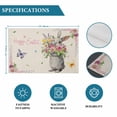 thumbnail image 6 of Happy Easter Placemats Set of 4, Cute Bunny Vintage Spring Flowers Butterfly Placemats for Dining Table, Place Mats for Kitchen Tabletop, Waterproof Wipeable Dining Table Mats Set, 6 of 9