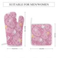 thumbnail image 4 of Hello Kitty Oven Mitts And Pot Holders Set 4 Pcs, Heat Resistant Oven Mitt Set with Potholders, Hot Pads And Oven Mitts Sets Oven Glove for Kitchen, Baking, Cooking, Grilling, 4 of 7