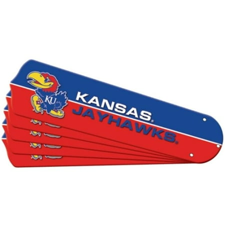 Ceiling Fan Designers 7992-KAN New NCAA KANSAS JAYHAWKS 42 in. Ceiling Fan Blade Set