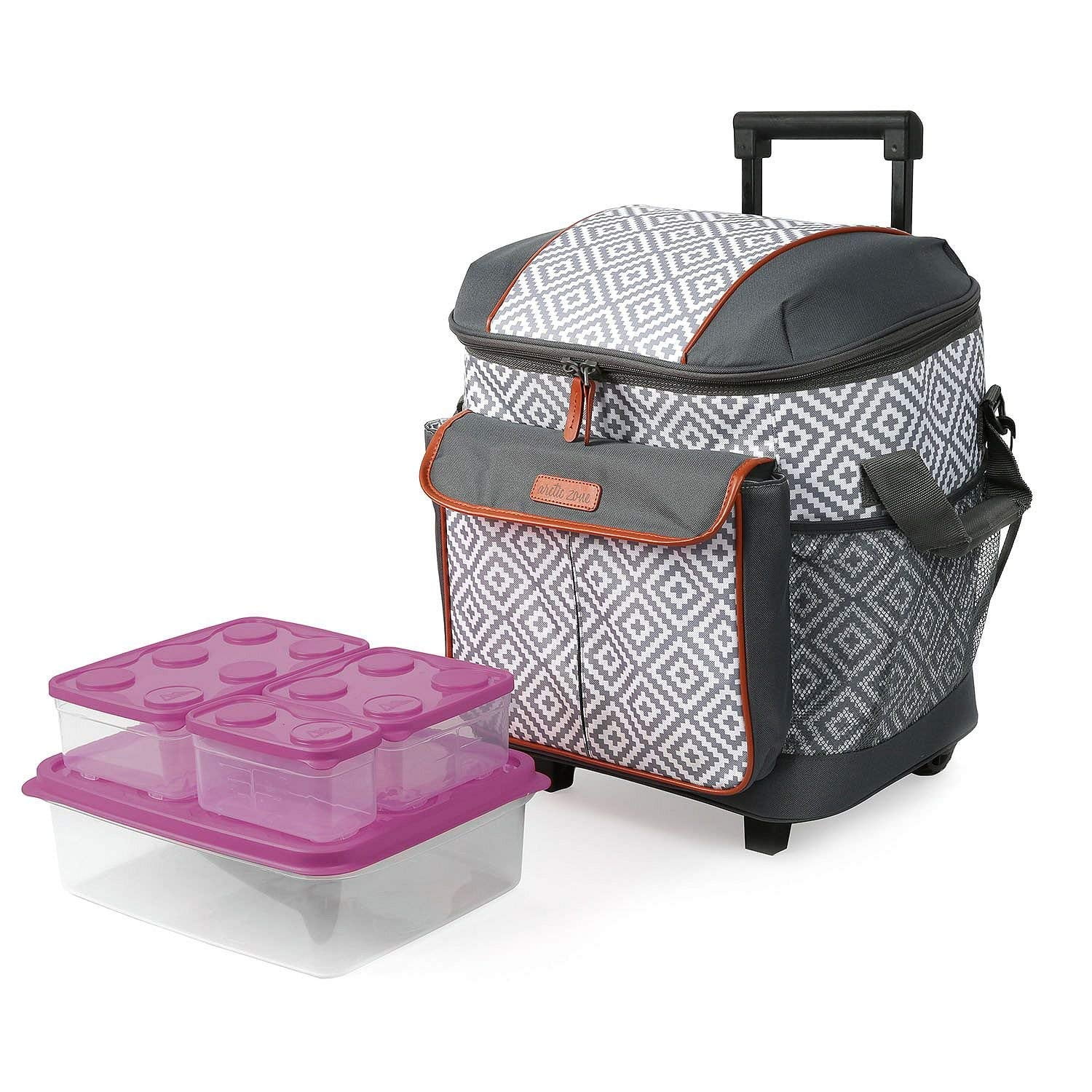insulated rolling tote