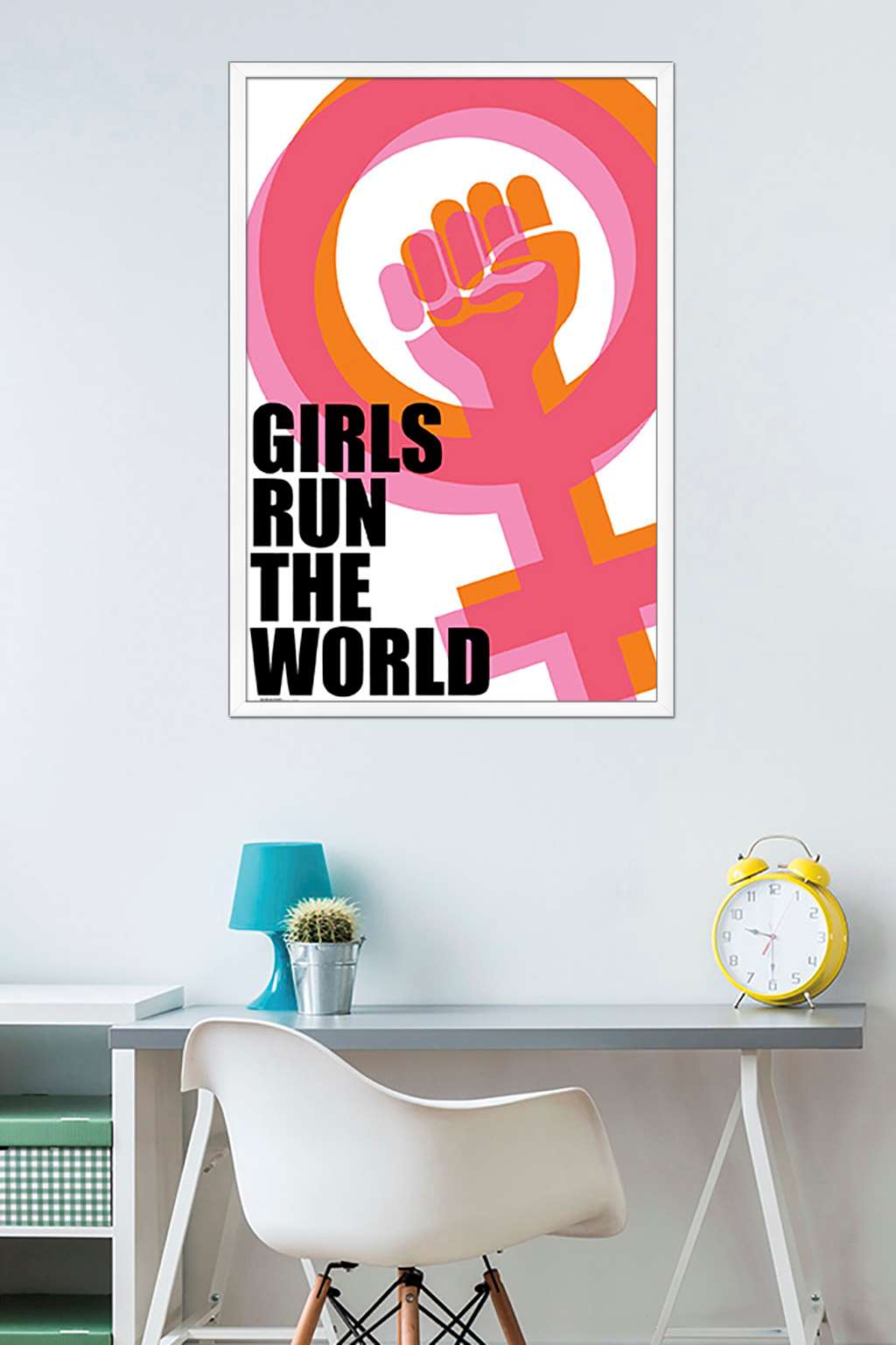 Girls Run The World! Wall Poster, 22.375" x 34", Framed