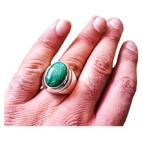 Malachite Mans Ring, Natural Green Malachite, Spiritual, Silver Jewelry, 925 Silver Ring, Birthday Gift, Heavy Mens Ring, Arabic Design, Ottoman Style Ring, Christmas, Turkey Mens Signet Ring
