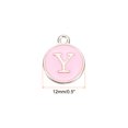 thumbnail image 2 of Alphabet A-Z Enamel Letter Charm Jewelry Charm Enamel Initial Charm Silver Pink Pendant Charm, 78 Pack, 2 of 6