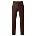 thumbnail image 4 of Zshosam Pants for Men Men's Classic-Fit -Resistant Flat-Front Chino Pant(Coffee,S), 4 of 4