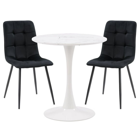 CorLiving Ivo Pedestal Bistro Dining Set with Chairs, 3pc