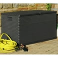 thumbnail image 3 of vidaXL Garden Storage Box Anthracite 120x56x63 cm PP Rattan, 3 of 5