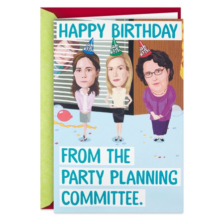 Hallmark The Office Funny Pop-Up Birthday Card with Sound (The Party Planning Committee)