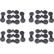 20Pcs Round Shade Cloth Plastic Clips, Black Sunshade Cloth Fasteners, for Outdoor Garden Agricultural Shading Net Accessories
