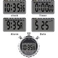 thumbnail image 3 of Cronómetro digital, pantalla LCD portátil, alarma diaria resistente al agua, temporizador de precisión de 1/100 de segundo para fútbol, deportes, entrenamiento, entrenamiento, 3 of 5