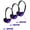 Multi-color, variant on HamiltonBuhl Personal On-Ear Stereo Headphone, Purple, Pack of 3