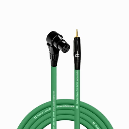 Coluber Cable - Right Angle XLR Female to 3.5 TS Male - Pro 3-Pin Connector