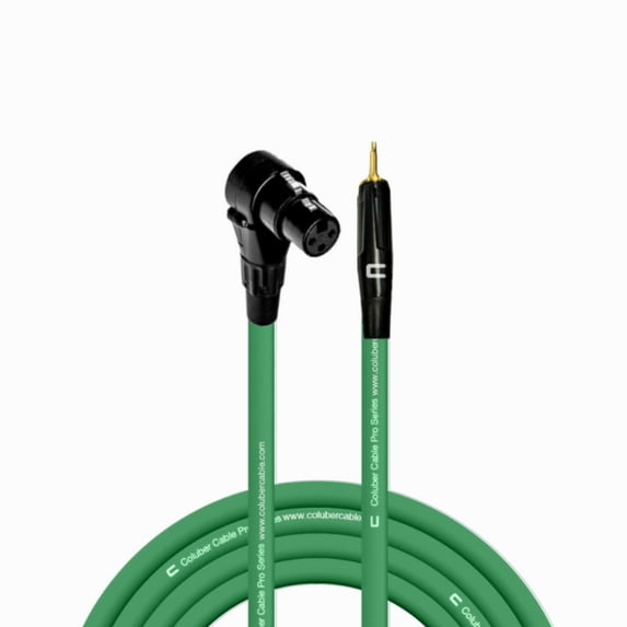 Coluber Cable - Right Angle XLR Female to 3.5 TS Male - Pro 3-Pin Connector