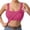 BZ26_Hot Pink, variant on Lumtrix Built in Bra Tank Tops for Women Ribbed Scoop Neck Slim Fit Sleeveless Going Out Summer Tops Army Green L
