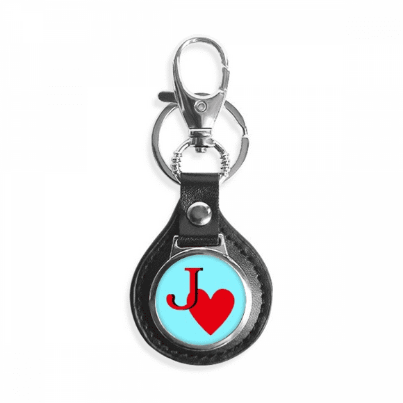 love jack heart j poker key link chain keyholder finder hook metal
