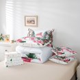 thumbnail image 6 of Manfei Cartoon Xmas Snowman 7-Piece Twin Bedding Sets,Rustic Flower Floral Bedding Comforter Set,Pink Green White Sheet Sets For Kids,Super Cozy Room Decor Reversible, 6 of 8