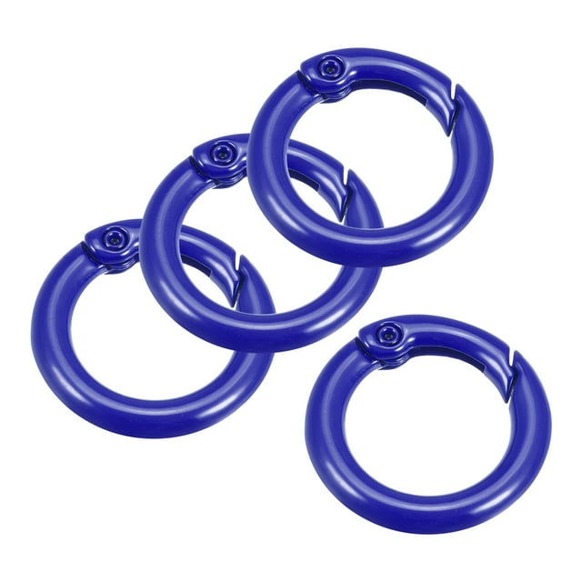 Unique Bargains Round Spring O Rings, 25mm/ 0.98' Trigger Buckle Snap Sapphire, 4Pack