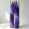 thumbnail image 6 of Trgacdwlo Halloween Pajama Pants Fuzzy Spooky Season Wide Leg Flannel Pj Pants for Women Elastic Waist Winter Comfy Warm Lounge Bottoms, 6 of 6