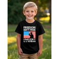 thumbnail image 1 of Boys' Patriotic Freedom T-Shirt - "Freedom Is Paid for by U.S. Veterans" Print, Casual & Sporty Short Sleeve Tee for Spring/Summer, White with American Flag Design, Boy T Shirts, 1 of 6