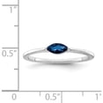 thumbnail image 5 of Sterling Silver Rhodium Plated Blue Cz Ring (Size 8) Made In Thailand qr7028-8, 5 of 5