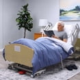 thumbnail image 2 of HomeCare Hospital Beds Lynacare™ HC107 Hi-Low Hospital Bed Set - Oak, MedMattress Plus Mattress, Side Rails, 80"x36", 2 of 8