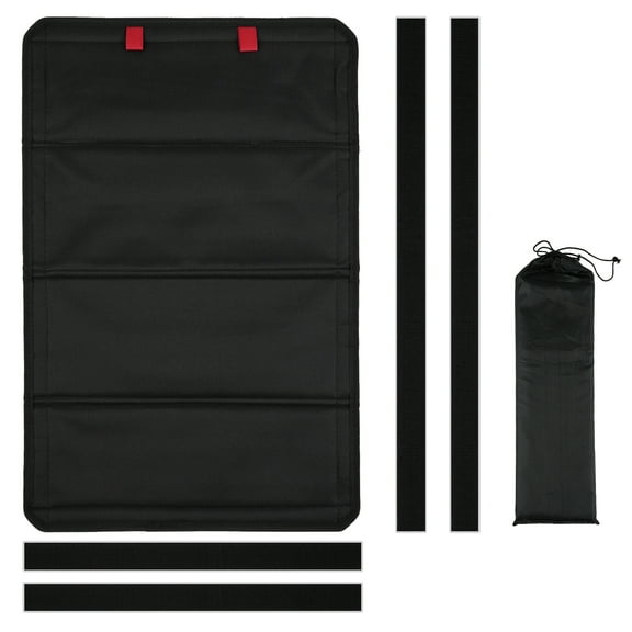 RV Door Window Shade, Foldable Magnetic RV Blackout Window Cover UV Rays Protection Camper Trailer Door Window Cover (25''*16'', Black)