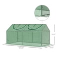 thumbnail image 3 of Portable Mini Greenhouse 4x2x2, Small Green House with PE Cover, Roll-up Windows, Indoor Outdoor Garden Plant Protection, 3 of 9