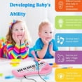thumbnail image 7 of Lictin Baby Piano Toys for Kids, Toddlers Piano Keyboard Instrument with Microphone, 37 Keys Piano Toys Educational Musical Gift for 2 3 4 5 6 Year Old Girls, Pink, 7 of 7