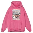 thumbnail image 3 of Sudadera con capucha retro desgastada con diseño de coches de carreras de Atlanta para hombre, estilo hip hop, informal, 100 % algodón, de gran tamaño, holgada, 3 of 4