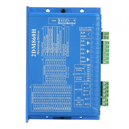 

CNC 2DM860H Digital Two Phase Stepper Motor Driver Microstep Controller
