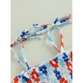 thumbnail image 5 of Western Kids Baby Girl 4th of July Outfit American Flag Sleeveless Strap Dress Ruched Tutu Dresses Independence Day Clothes, 5 of 9