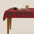 thumbnail image 2 of Nappe de Noël 60 x 84 Pouces Rectangle Rouge Vert à Carreaux Buffalo Nappe Anti-Poussière Résistante aux Plis Rustique pour Fête de Noël, 2 of 5