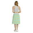 thumbnail image 5 of Women's Yellow and Blue Chevron Motif Ombre A-line Printed Skirt Casual Wear, L, Aqua Mustard, by Ambesonne, 5 of 6