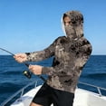 thumbnail image 4 of Camouflage T-shirt with Face Mask Long Sleeve Ice Silk Summer Fishing Shirt Breathable Sunscreen Hooded Fishing Top, 4 of 6