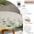 thumbnail image 6 of Sunflower Fitted Tablecloth with Elastic Edged, Round Table Cloth for Dining Table, Yellow Floral Pastoral Botanical Leaves Rustic Waterproof Oil Proof Table Cover for Indoor Outdoor 36"-44", 6 of 8