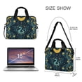 thumbnail image 3 of FORMRS 16" Laptop Bag Carrying Sleeve Case with Handle Travel Shoulder Briefcase, Green Dragon Flowers, 3 of 8
