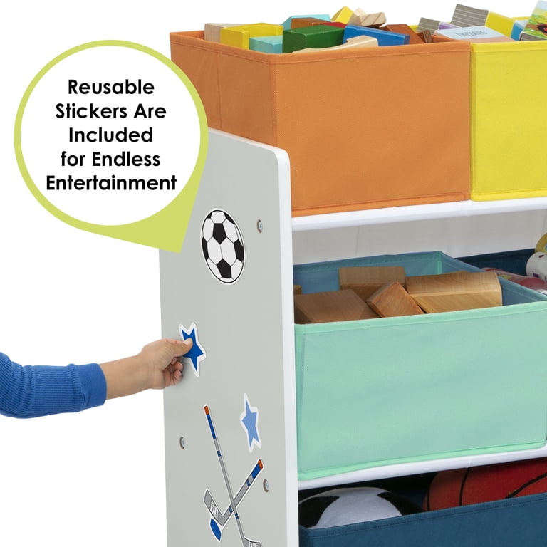 Delta Children Deluxe Multi-Bin Toy Organizer with Storage Bins