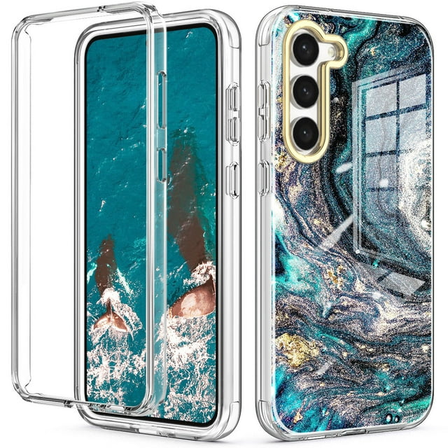 Luxury Case for Samsung Galaxy S23 Plus/S23+ IMD Pattern Slim Thin Full Body Protection Durable Shockproof Soft Case Support Wireless Charging,Butterfly