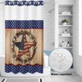 thumbnail image 4 of No Hook Shower Curtain with Built-in Rings - 4th of July Washable Waterproof Fabric Bathroom Curtains for Hotel,Rentals, Stall 54 X 78 Inch , Vintage American Star Navy Blue, 4 of 9