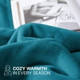 thumbnail image 4 of IR Imperial Rooms Sherpa Bed Blanket Soft Thick & Warm Fluffy Plush Winter Fleece Reversible Lightweight Throw (50x60) Teal, 4 of 7
