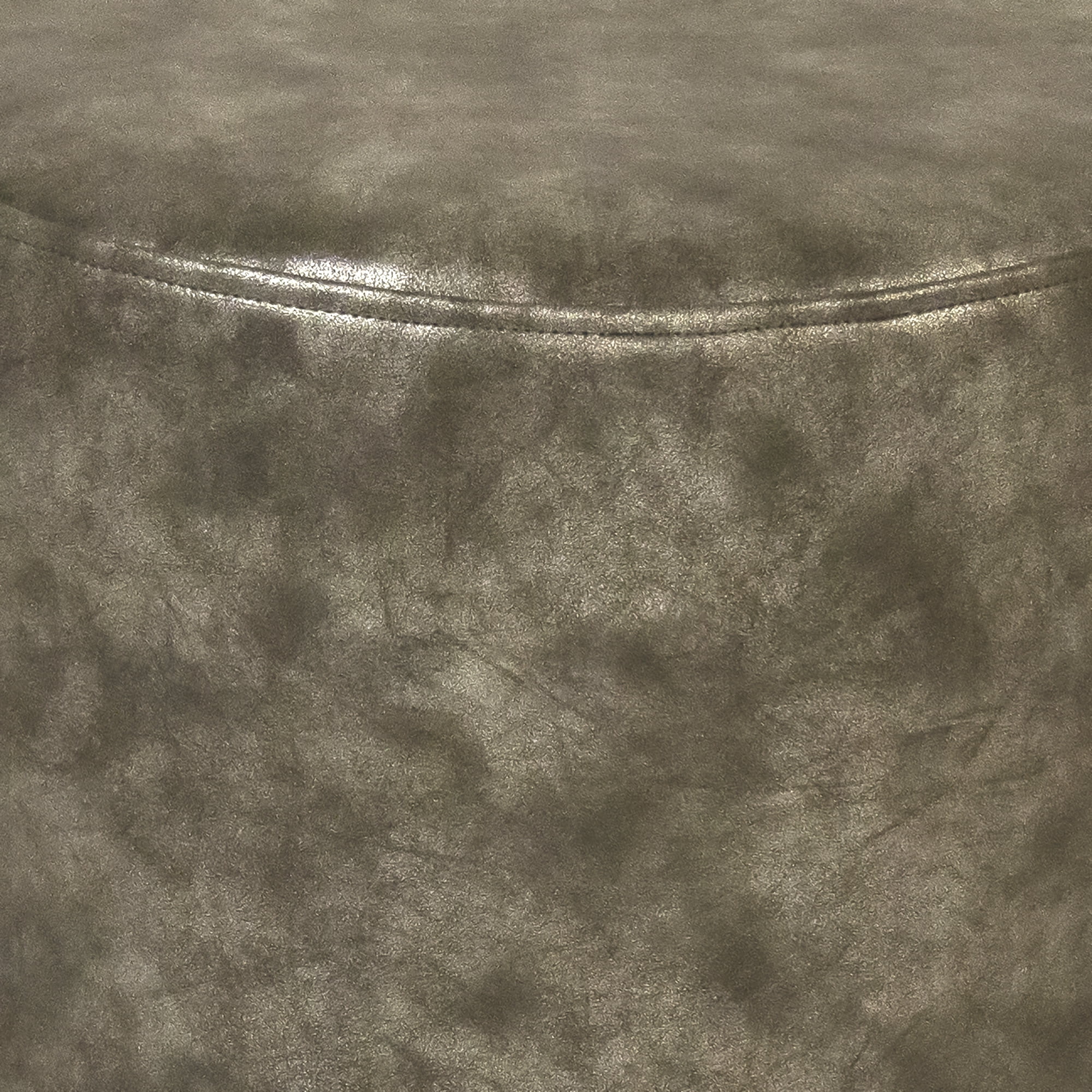 Grey Faux Leather Stool