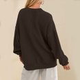 thumbnail image 6 of ChaoHeng Sweatshirts for Women'S Solid Color Crew-Neck Casual Long-Sleeved Pullover Hoodie, 6 of 9