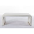 thumbnail image 4 of Loveseat Ottoman, Fabric Footstool Shoe Bench With Gold Metal Legs,Modern Bedroom Bench for Bedroom Hallway,Ivory, 4 of 7