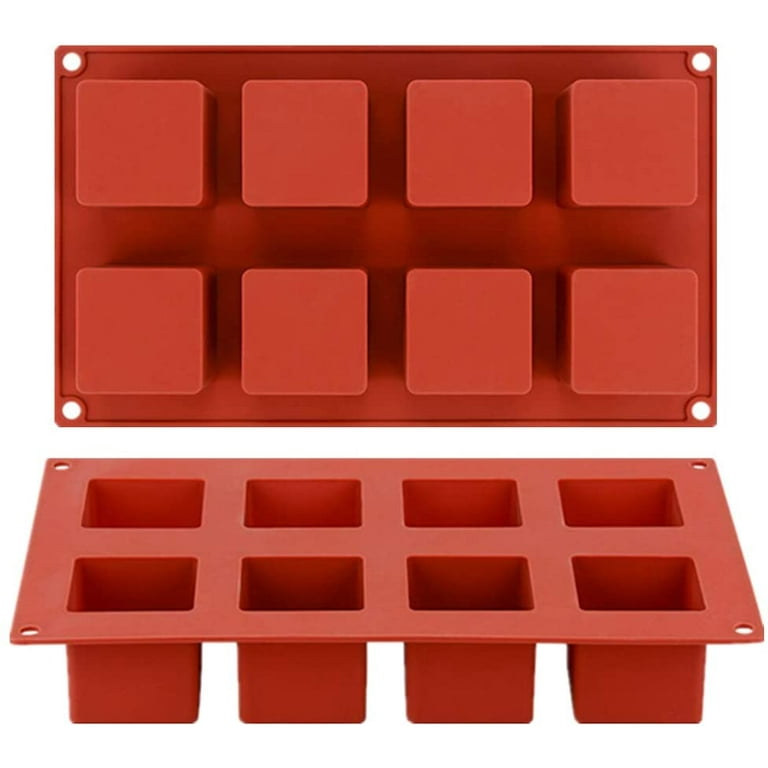 2x Flexible Silicone Ice Cube Tray 15 Square Ice Cube Maker Pudding Jelly  Mould