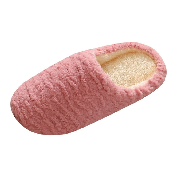 Womens Plush Memory Foam Scuff Slippers Fluffy Warm House Shoes Comfortable Slip On Bedroom Slipper
