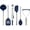 Deep Indigo, variant on Tovolo Flex-Core Silicone Utensil Set (Set of 6) - Black