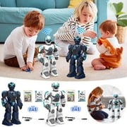 Interactive Robot Toy - Programmable Gesture Sensing Robot with Voice Dialogue, Remote Control for 5-8 Years, STEM Learning Model with Charging Cable, Intelligent Movement Toy,10.24x4.53x15.75 Inch