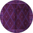thumbnail image 1 of Ahgly Company Indoor Round Persian Purple Traditional Area Rugs, 3' Round, 1 of 4