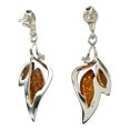 thumbnail image 3 of Sterling Silver and Baltic Honey Amber  Post Back Earrings "Charlotte", 3 of 7
